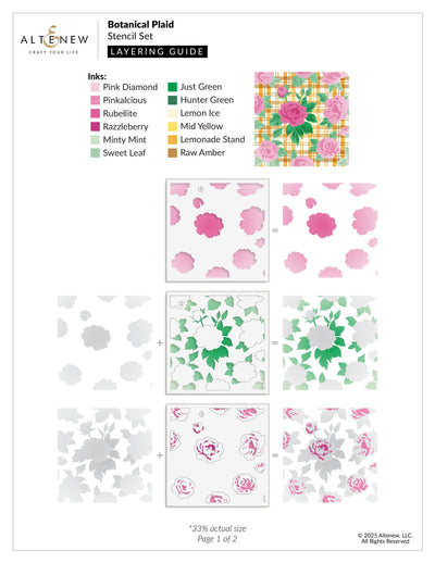Die & Stencil Bundle Botanical Plaid