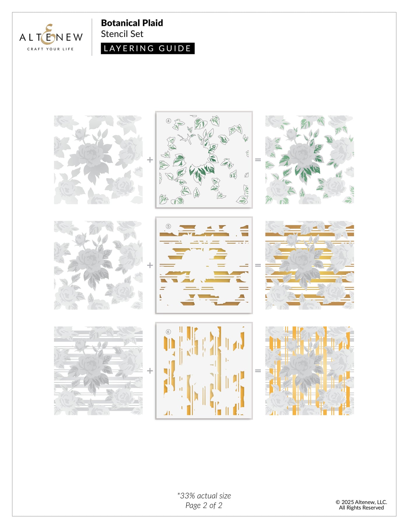 Die & Stencil Bundle Botanical Plaid