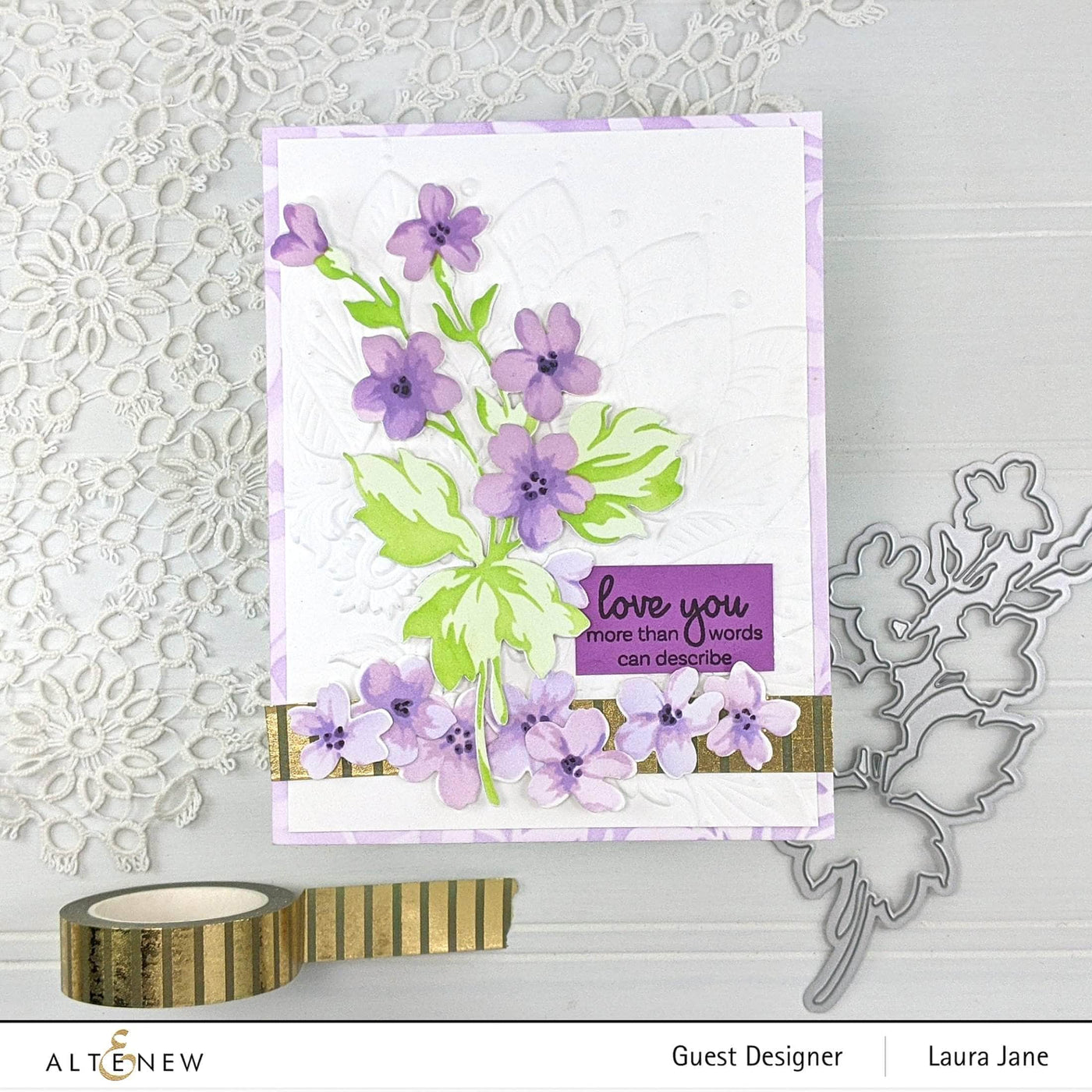 Die & Stencil Bundle Hill Blossoms Layering Stencil & Die Bundle