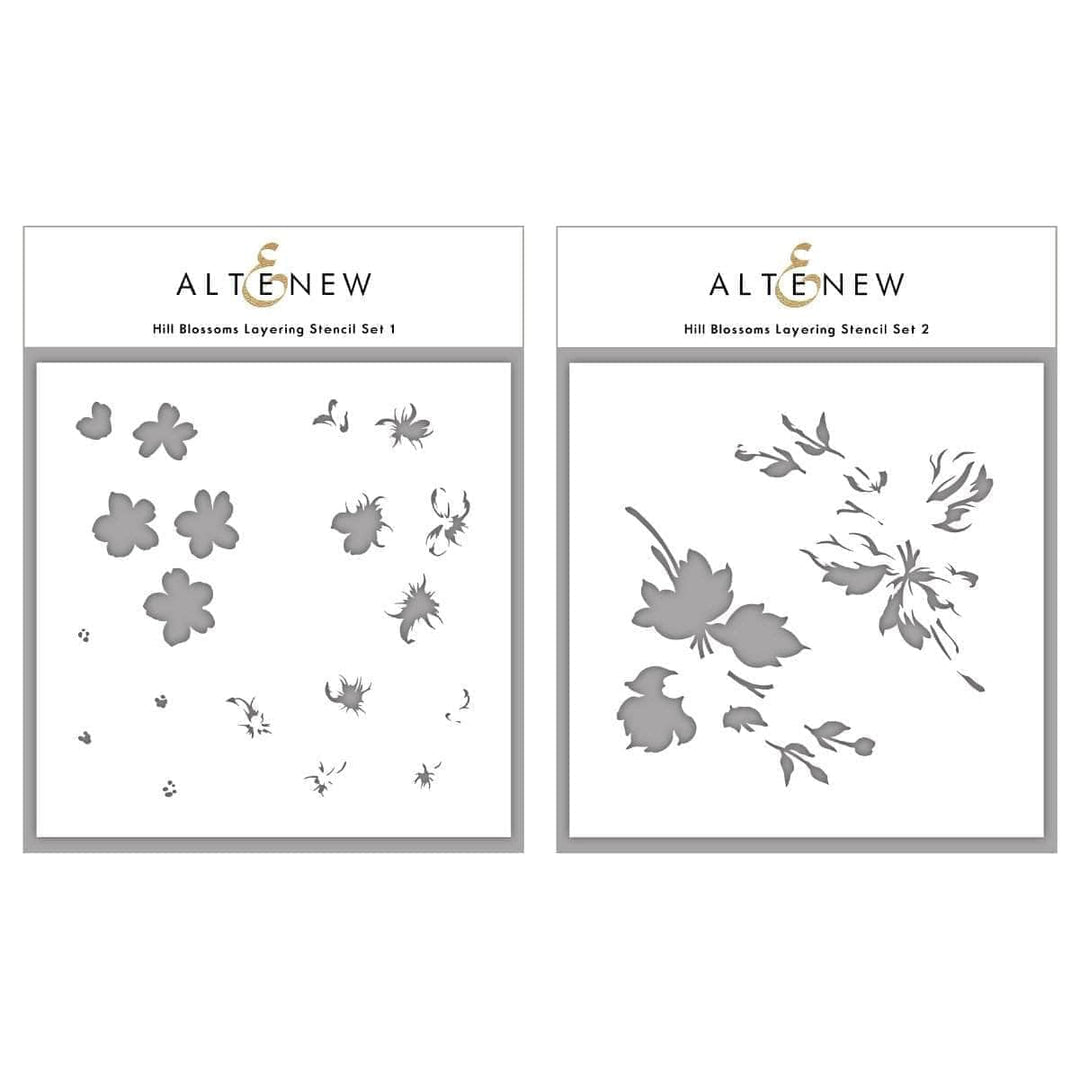 Die & Stencil Bundle Hill Blossoms Layering Stencil & Die Bundle