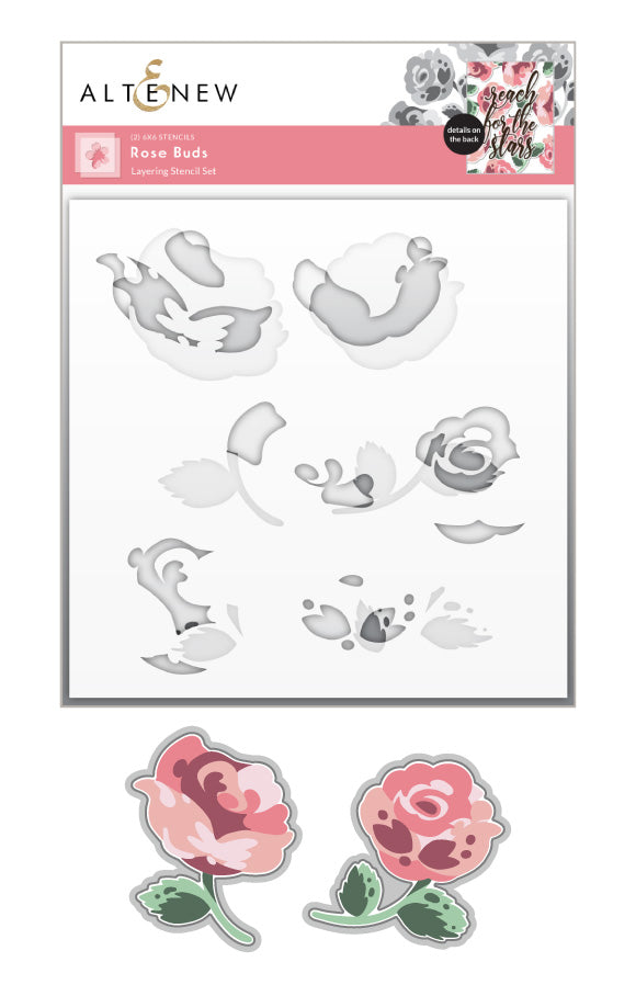 Die & Stencil Bundle Rose Buds