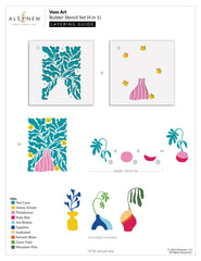 Die & Stencil Bundle Vase Art