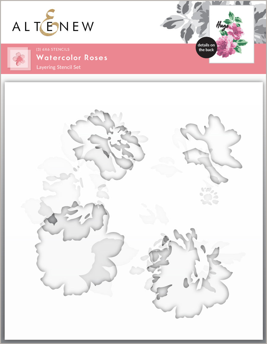 Die & Stencil Bundle Watercolor Roses (Stencil & Die)