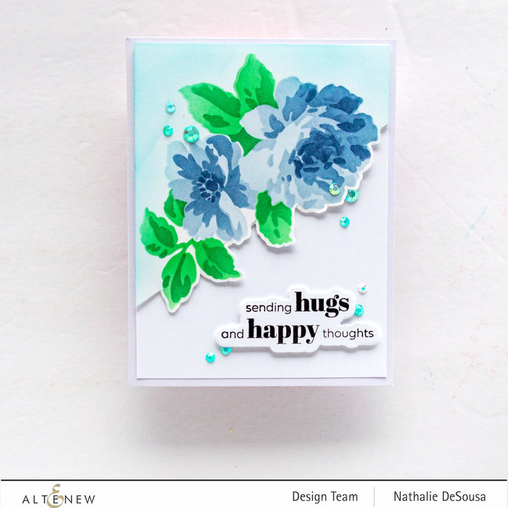 Die & Stencil Bundle Watercolor Roses (Stencil & Die)