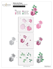 Die & Stencil Bundle Watercolor Roses (Stencil & Die)