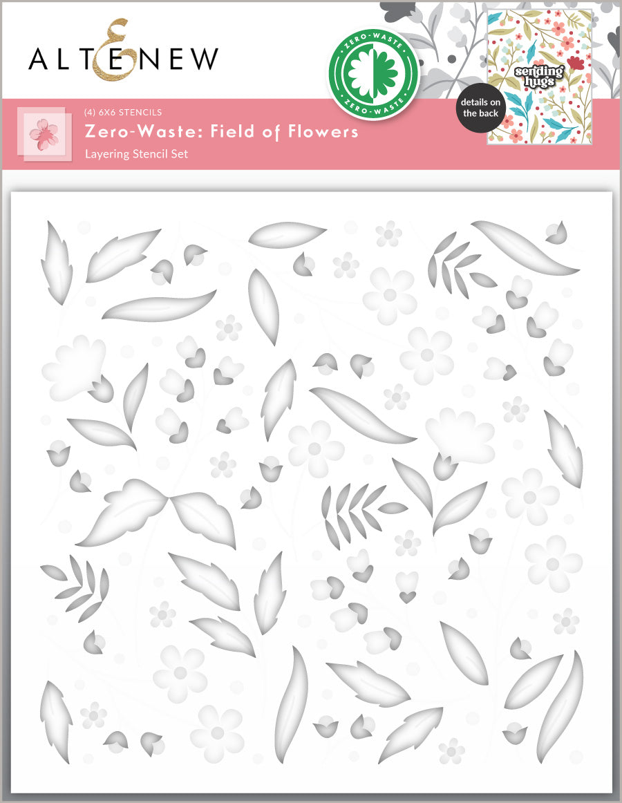 Die & Stencil Bundle Zero Waste Field Of Flowers