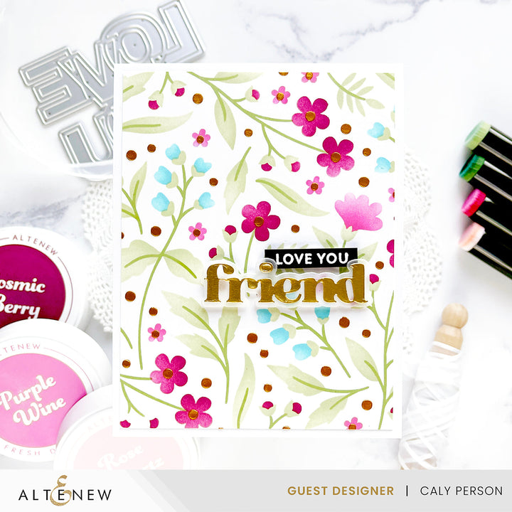 Die & Stencil Bundle Zero Waste Field Of Flowers