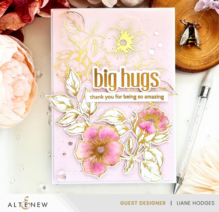 Die & Stencil & Embossing Folder & Betterpress Plate Bundle Blossoming Bouquet