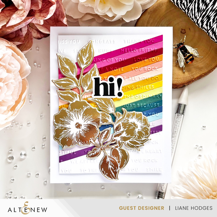 Die & Stencil & Embossing Folder & Betterpress Plate Bundle Blossoming Bouquet
