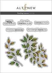 Die & Stencil & Embossing Folder & Betterpress Plate Bundle Rustling Leaves