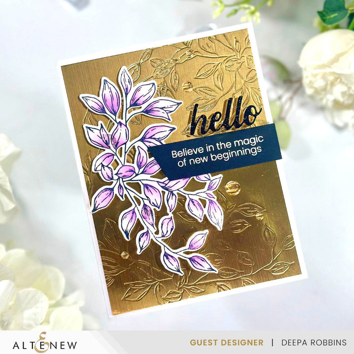 Die & Stencil & Embossing Folder & Betterpress Plate Bundle Rustling Leaves