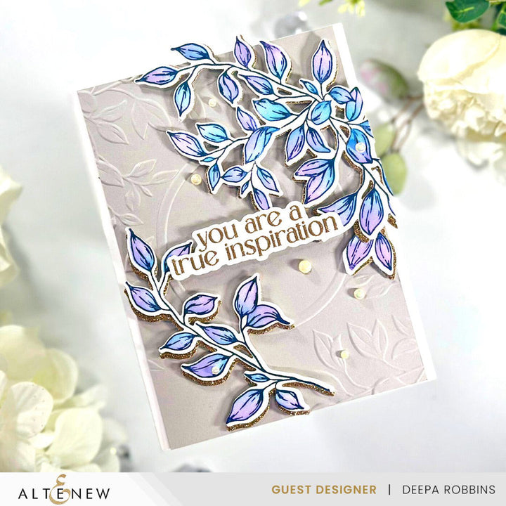 Die & Stencil & Embossing Folder & Betterpress Plate Bundle Rustling Leaves