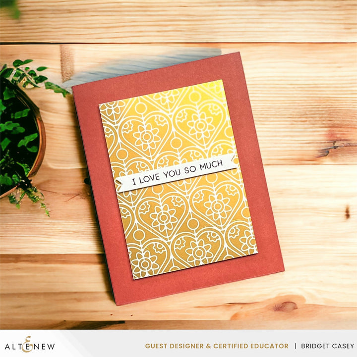 Die & Stencil & Hot Foil Plate Bundle Dainty Hearts