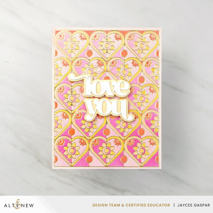 Die & Stencil & Hot Foil Plate Bundle Dainty Hearts