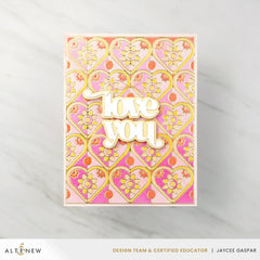 Die & Stencil & Hot Foil Plate Bundle Dainty Hearts