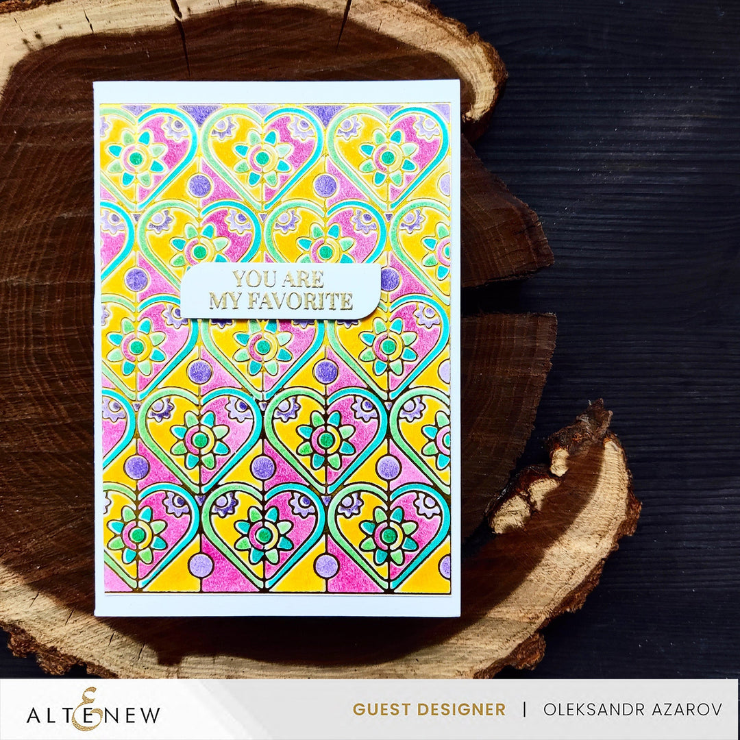 Die & Stencil & Hot Foil Plate Bundle Dainty Hearts