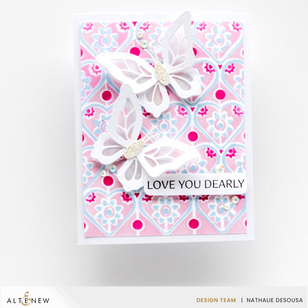 Die & Stencil & Hot Foil Plate Bundle Dainty Hearts