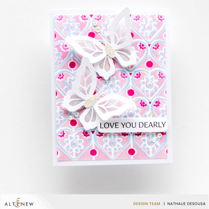 Die & Stencil & Hot Foil Plate Bundle Dainty Hearts