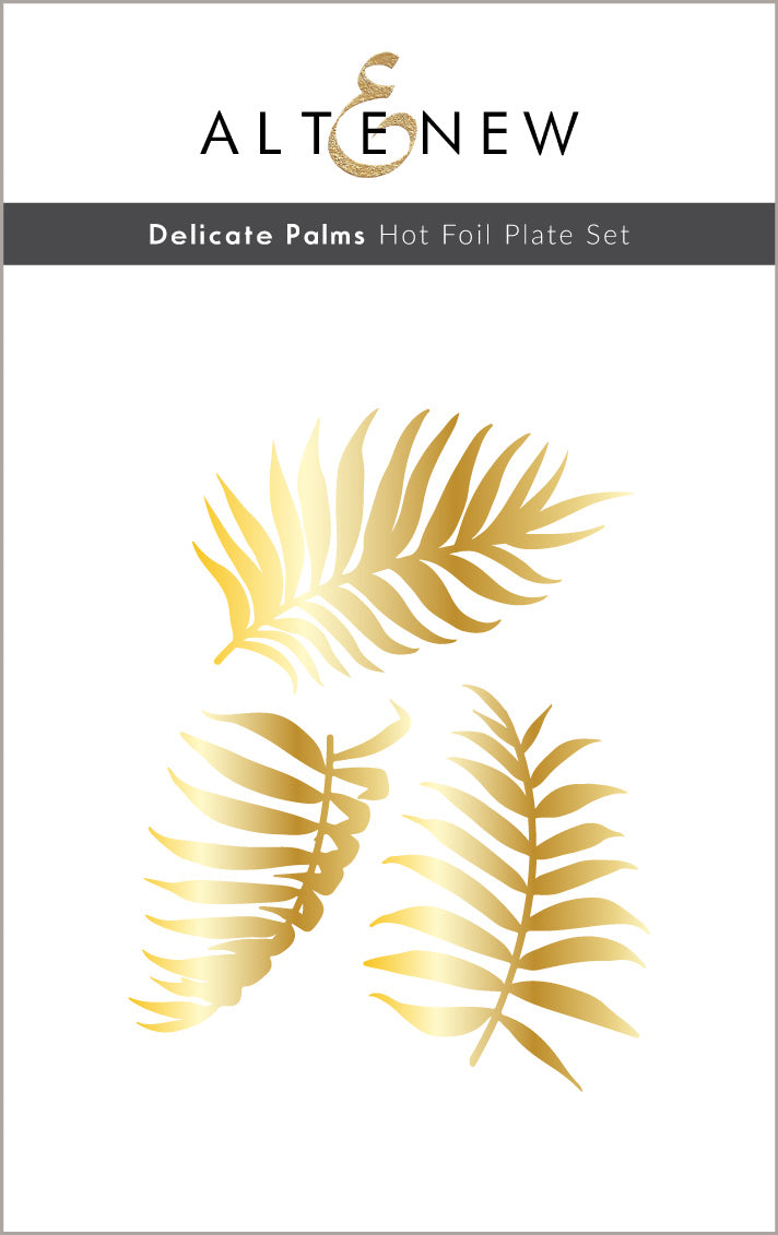 Die & Stencil & Hot Foil Plate Bundle Delicate Palms