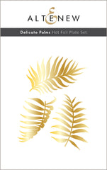 Die & Stencil & Hot Foil Plate Bundle Delicate Palms