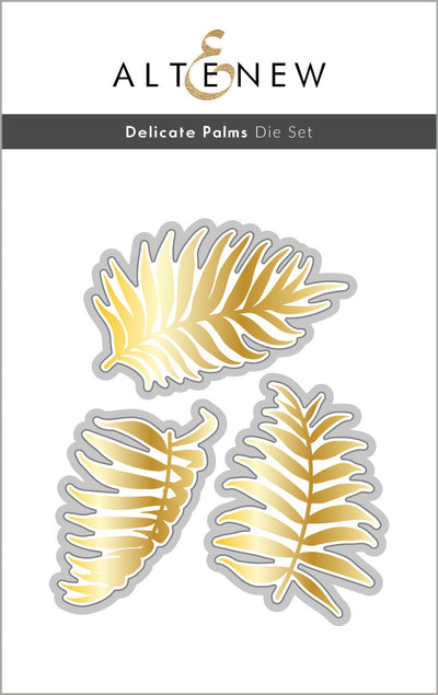 Die & Stencil & Hot Foil Plate Bundle Delicate Palms
