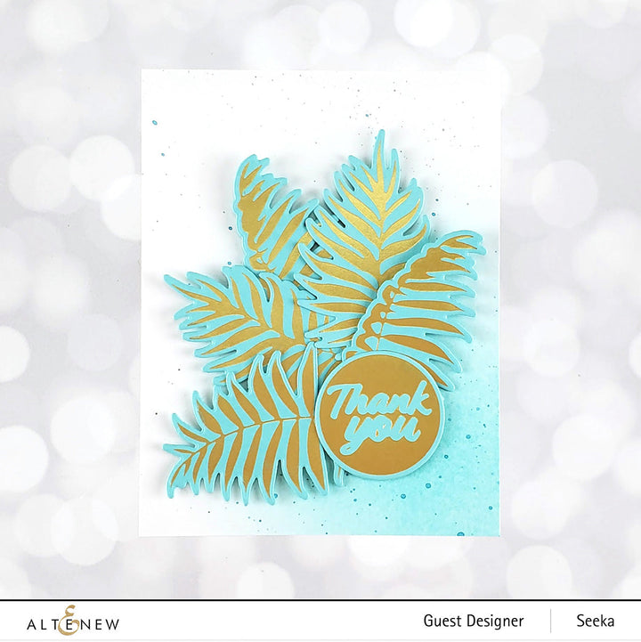 Die & Stencil & Hot Foil Plate Bundle Delicate Palms