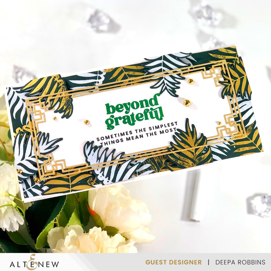 Die & Stencil & Hot Foil Plate Bundle Delicate Palms