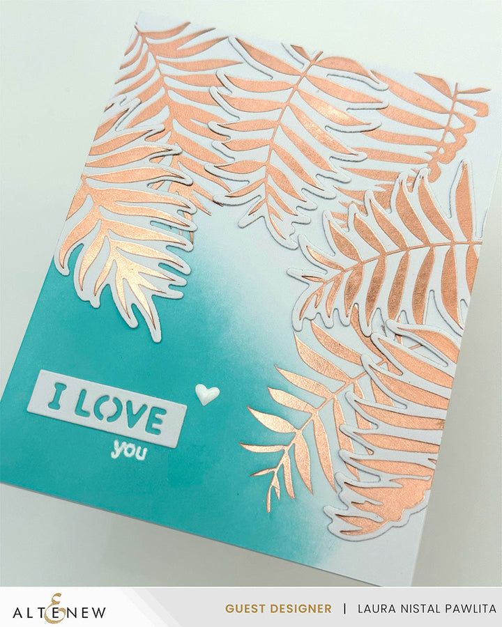 Die & Stencil & Hot Foil Plate Bundle Delicate Palms