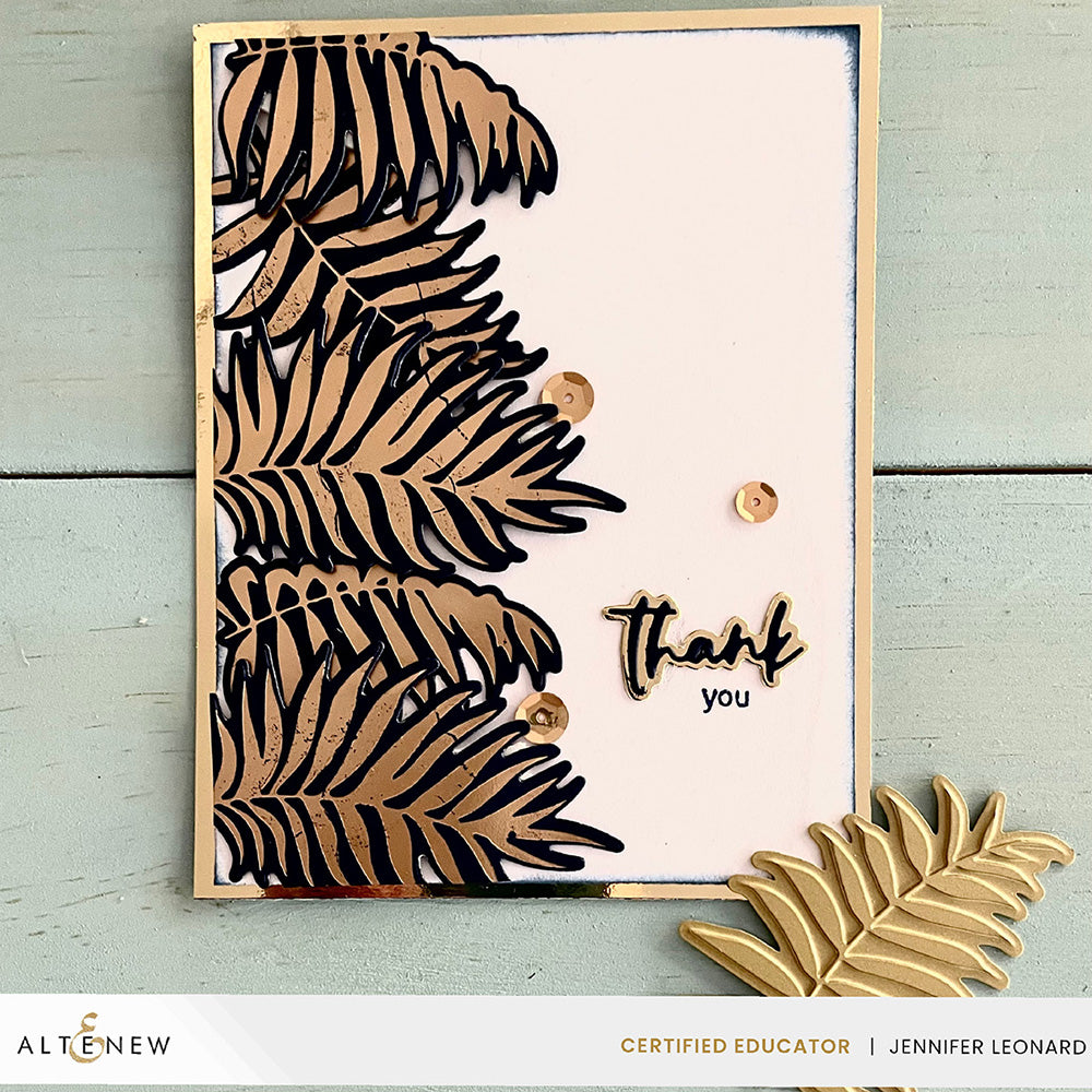 Die & Stencil & Hot Foil Plate Bundle Delicate Palms