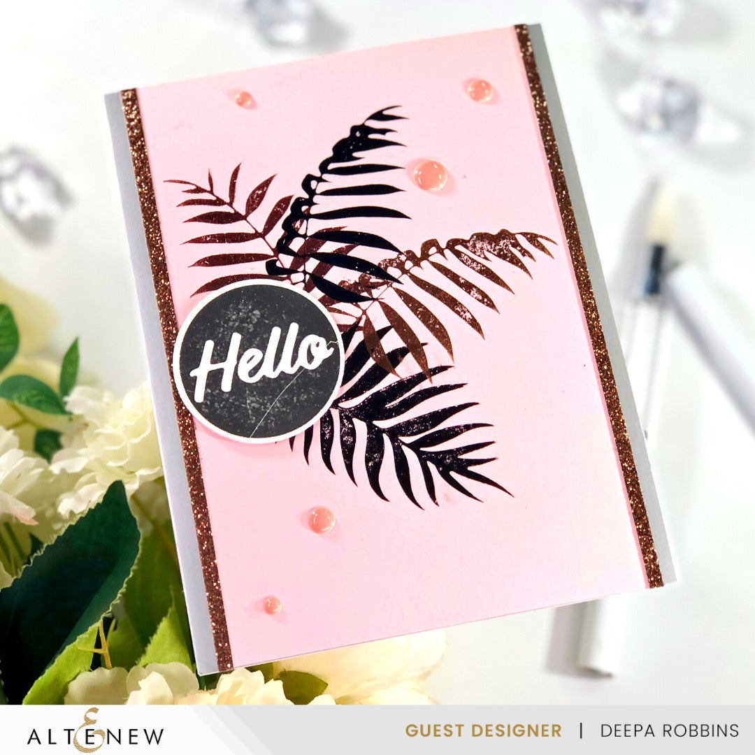 Die & Stencil & Hot Foil Plate Bundle Delicate Palms