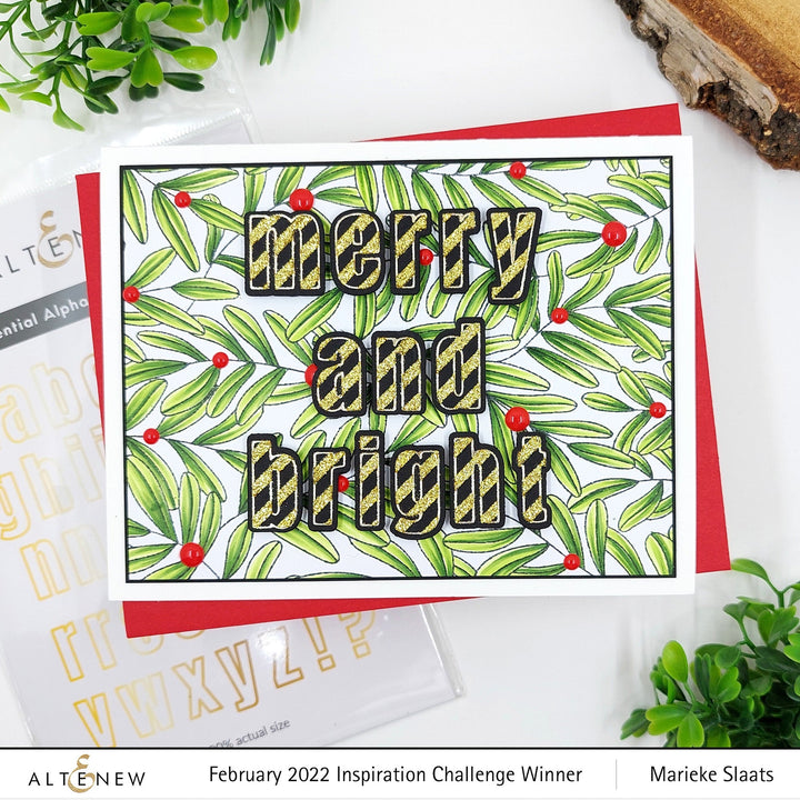 Die & Stencil & Hot Foil Plate Bundle Essential Alpha