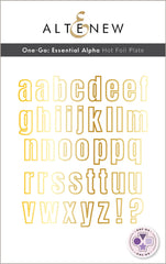 Die & Stencil & Hot Foil Plate Bundle Essential Alpha
