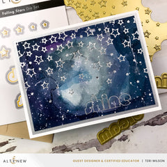Die & Stencil & Hot Foil Plate Bundle Falling Stars