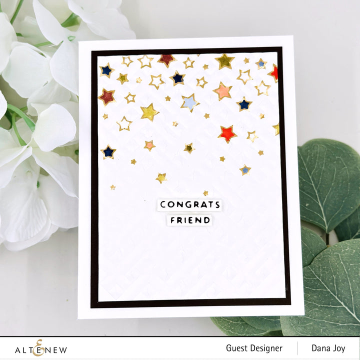 Die & Stencil & Hot Foil Plate Bundle Falling Stars