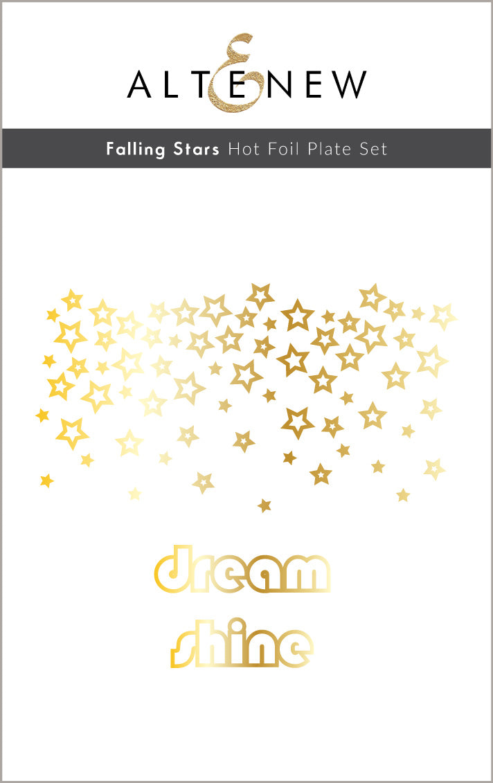 Die & Stencil & Hot Foil Plate Bundle Falling Stars