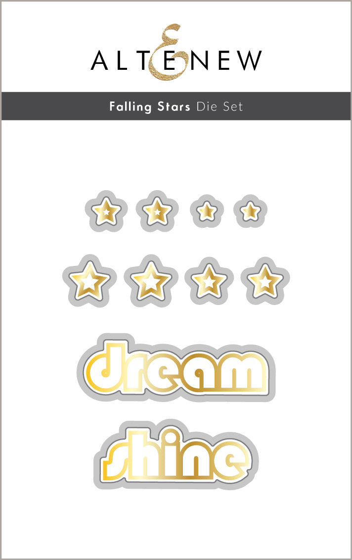 Die & Stencil & Hot Foil Plate Bundle Falling Stars