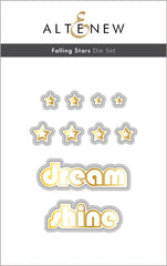 Die & Stencil & Hot Foil Plate Bundle Falling Stars