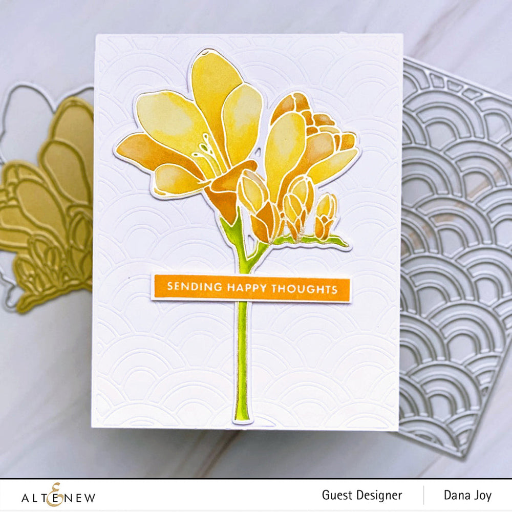 Die & Stencil & Hot Foil Plate Bundle Freesia