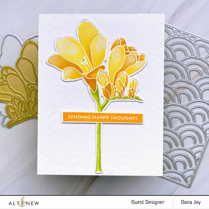 Die & Stencil & Hot Foil Plate Bundle Freesia