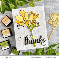 Die & Stencil & Hot Foil Plate Bundle Freesia