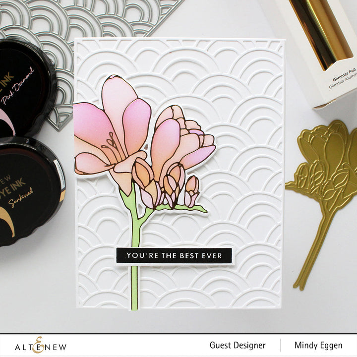 Die & Stencil & Hot Foil Plate Bundle Freesia