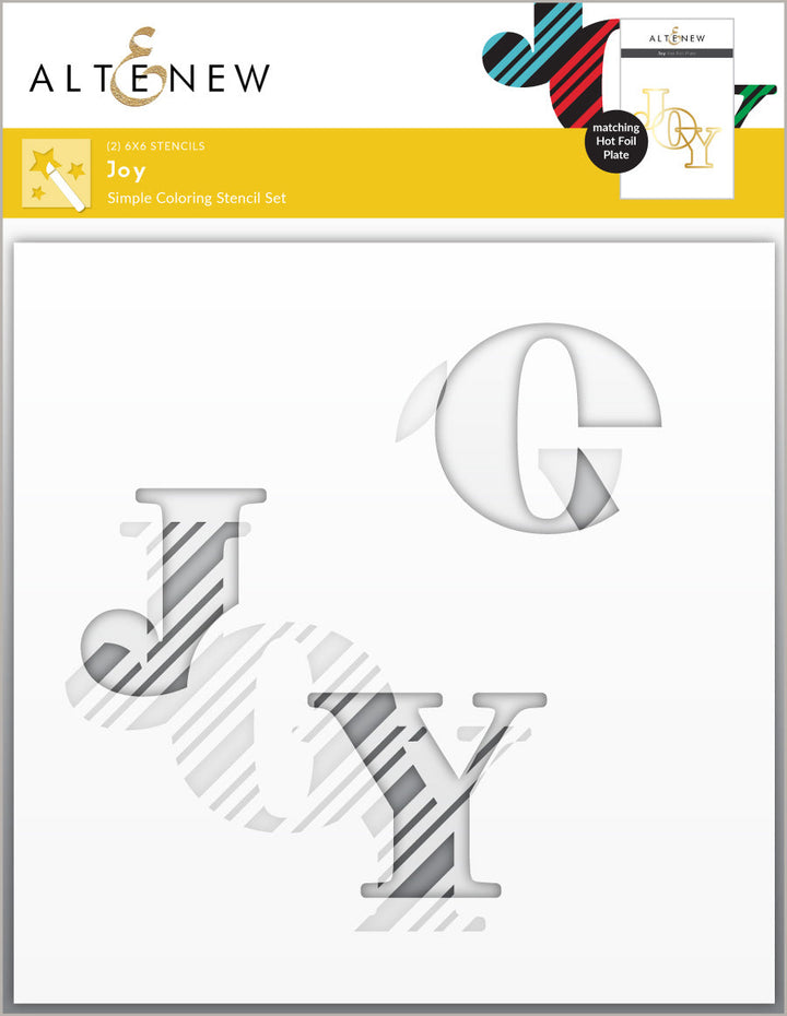 Altenew Partner Team Die & Stencil & Hot Foil Plate Bundle Joy