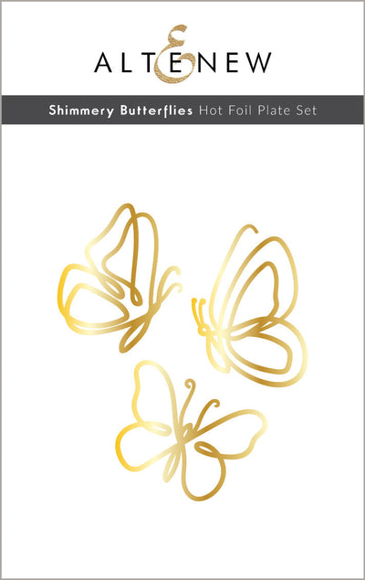 Die & Stencil & Hot Foil Plate Bundle Shimmery Butterflies
