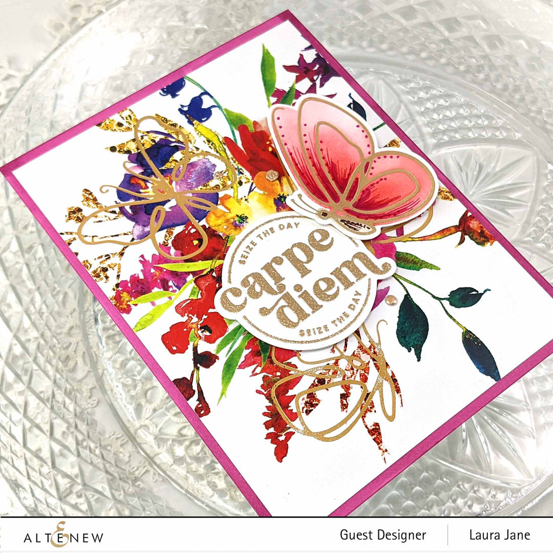 Die & Stencil & Hot Foil Plate Bundle Shimmery Butterflies