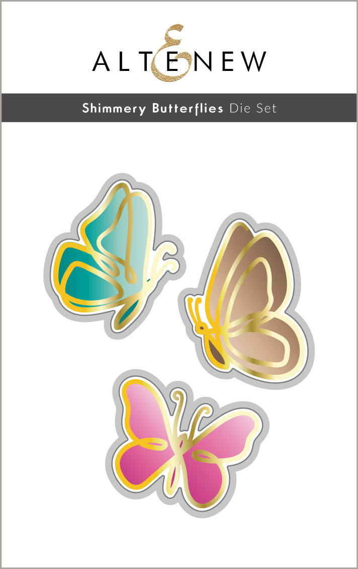 Die & Stencil & Hot Foil Plate Bundle Shimmery Butterflies