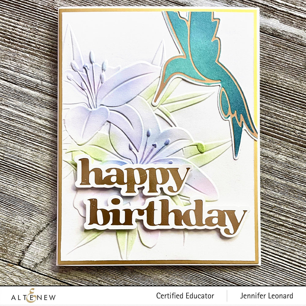 Die & Stencil & Hot Foil Plate Bundle Shimmery Hummingbirds