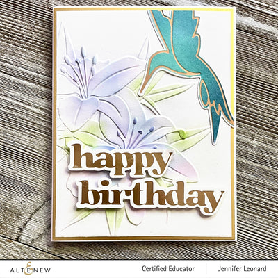 Die & Stencil & Hot Foil Plate Bundle Shimmery Hummingbirds