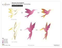 Die & Stencil & Hot Foil Plate Bundle Shimmery Hummingbirds