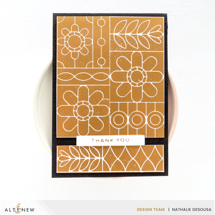 Die & Stencil & Hot Foil Plate & Enamel Elements Bundle Flower Shine