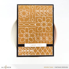 Die & Stencil & Hot Foil Plate & Enamel Elements Bundle Flower Shine